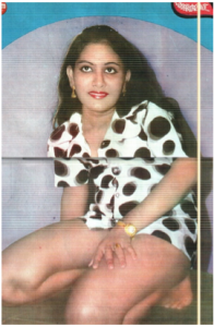 Centerspread featuring young woman. 