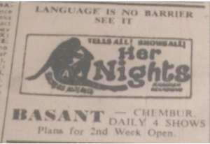 Advertisement: Language is no barrier, see it. Her Nights.